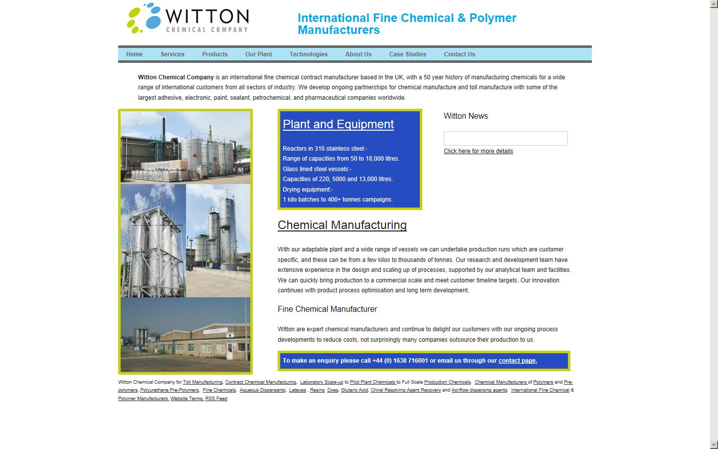 Witton Chemical Company Ltd Website