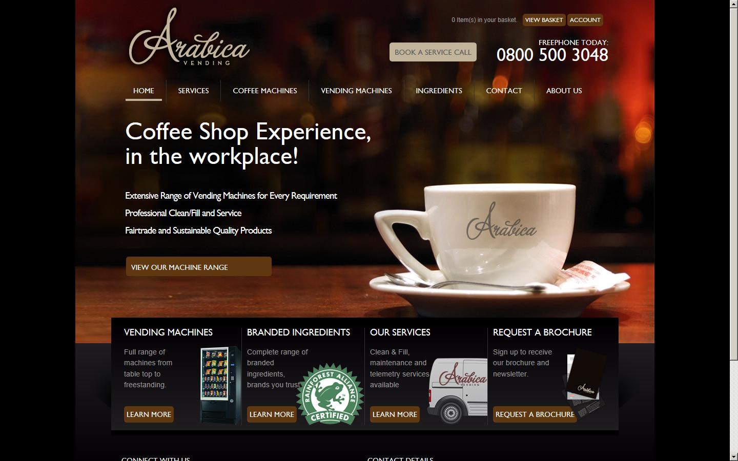 Arabica Vending Website