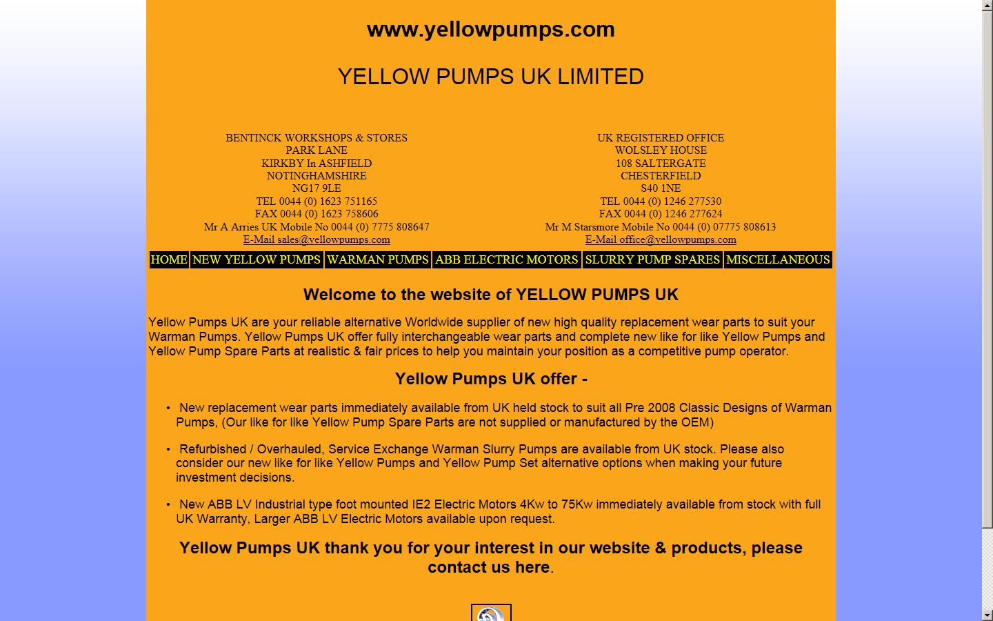 Yellow Pumps UK Website