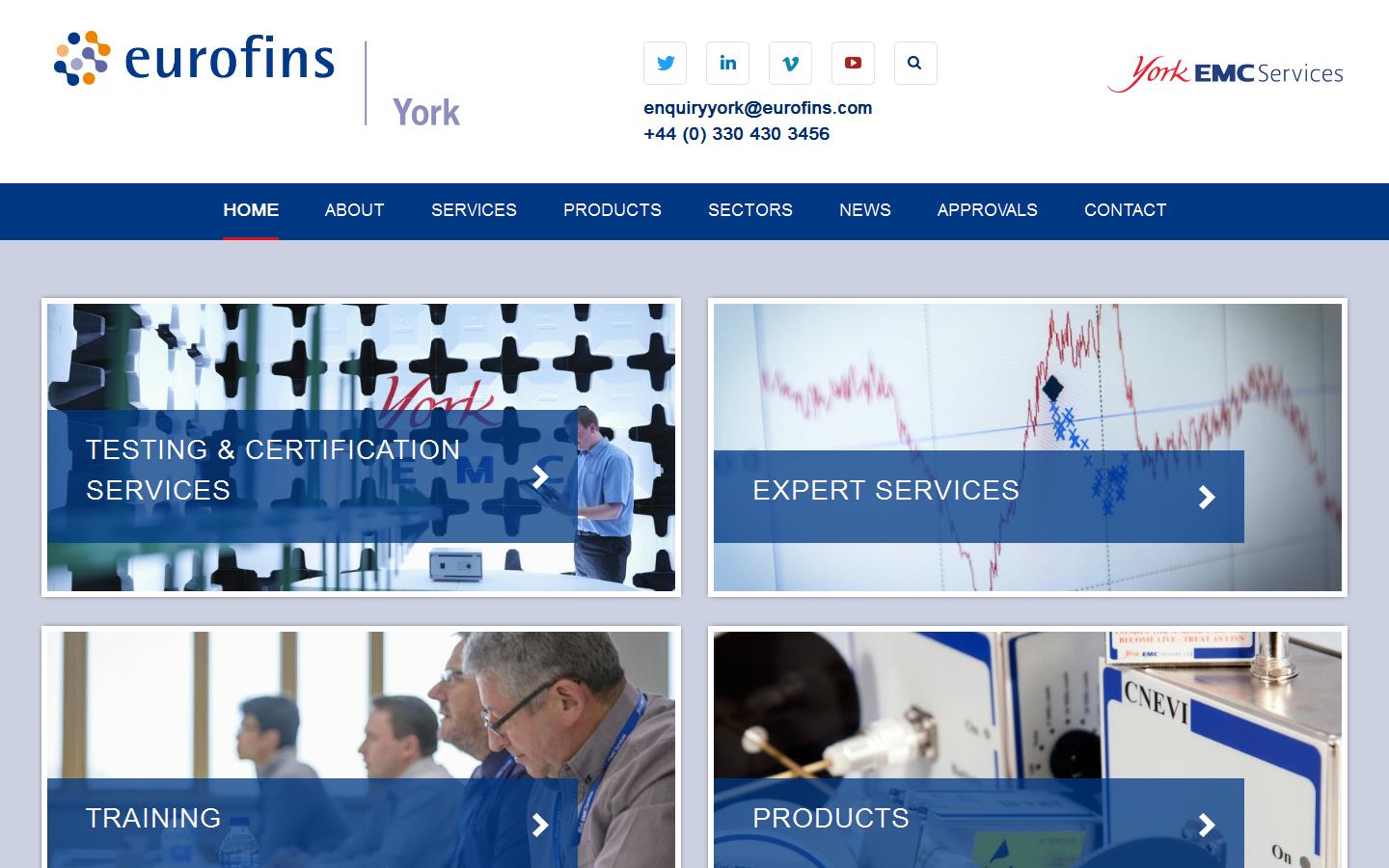 Eurofins York Ltd Website