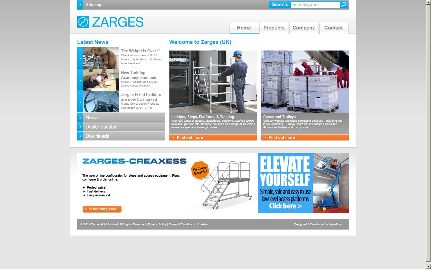 Zarges (UK) Ltd (now part of Werner) Website