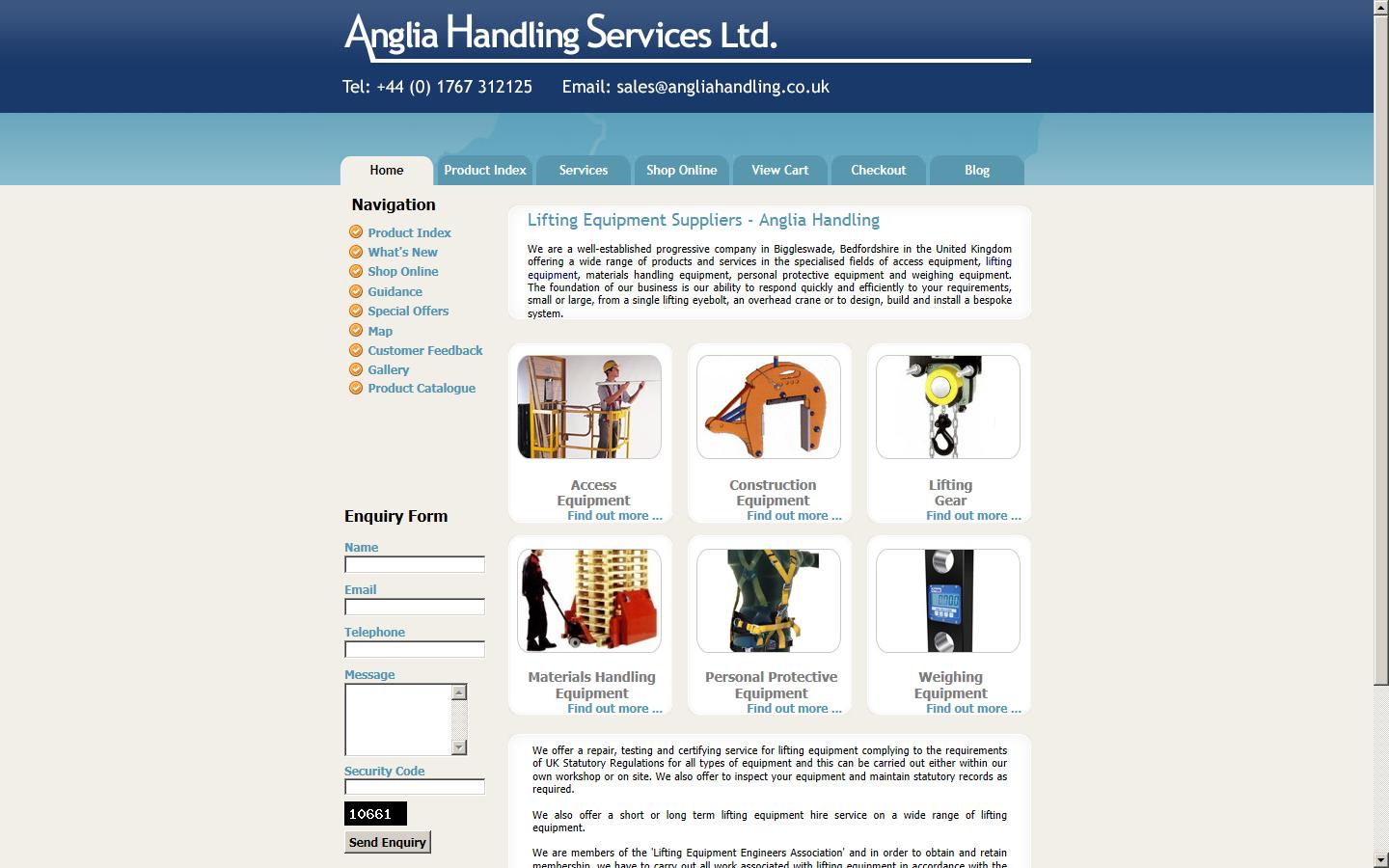 Anglia Handling Services Ltd Website