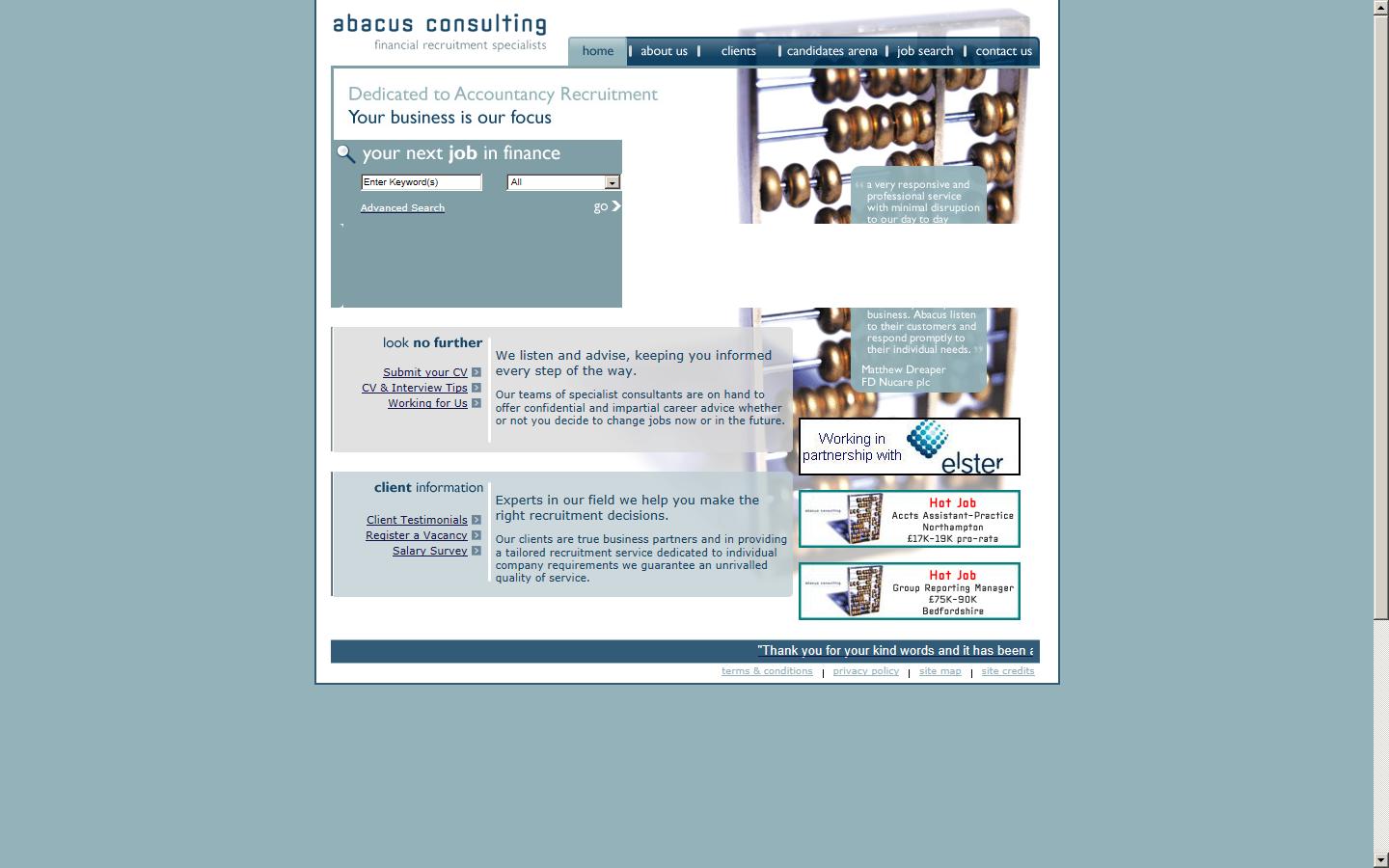 Abacus Consulting  Website