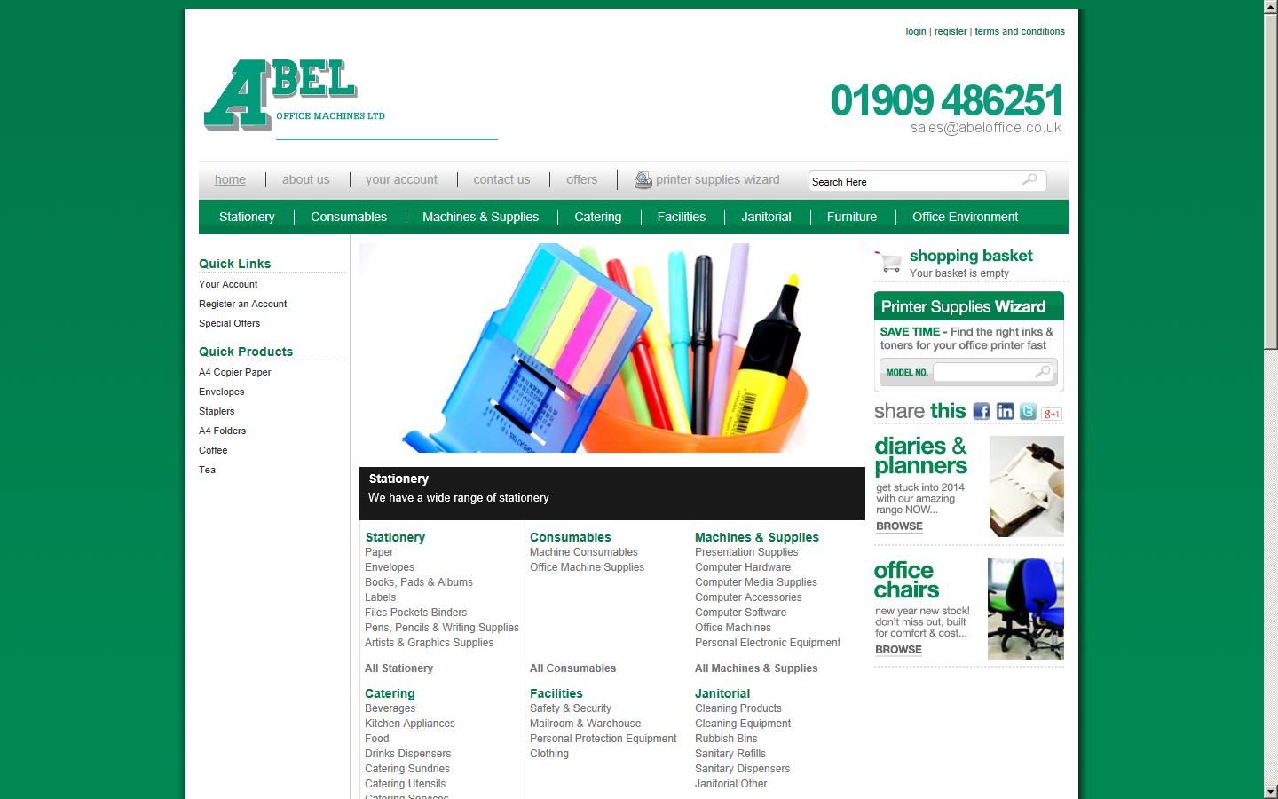 Abel Office Machines Ltd Website