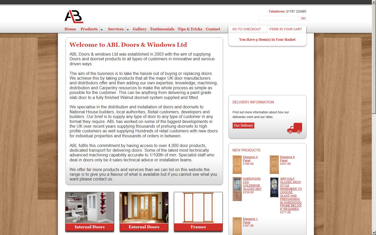 ABL Doors and Windows LTD Website