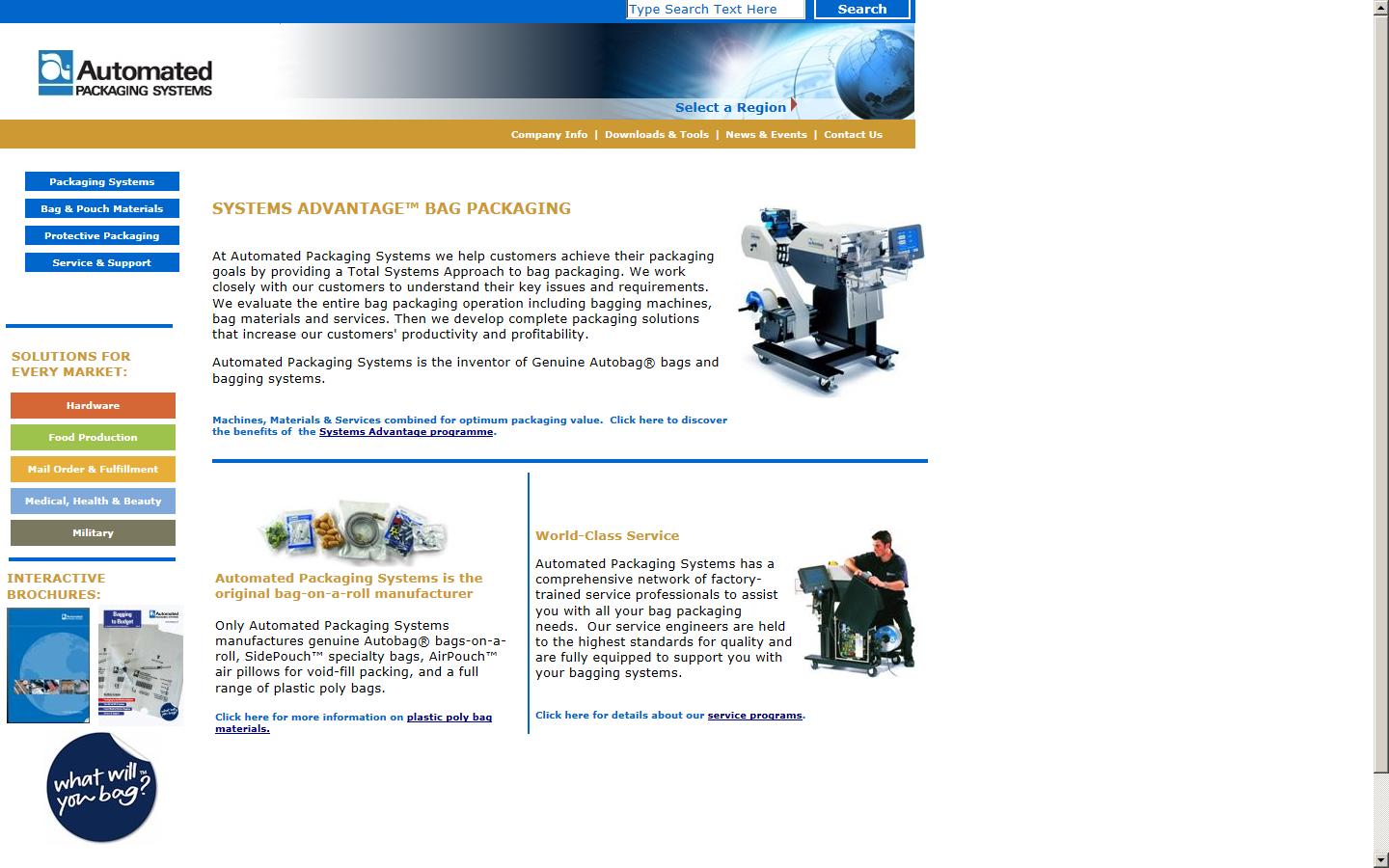 Automated Packaging Systems Ltd Website