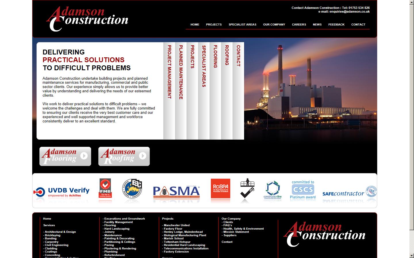 Adamson Construction Website