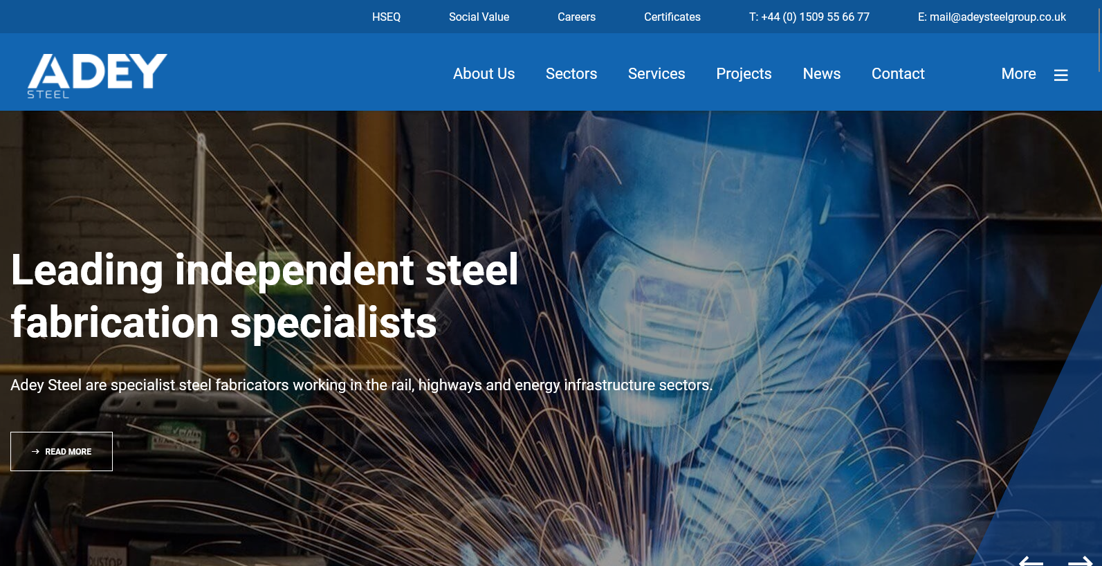 Adey Steel Ltd Website