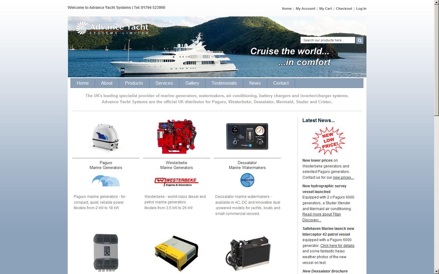 Advance Yacht Systems Ltd Website