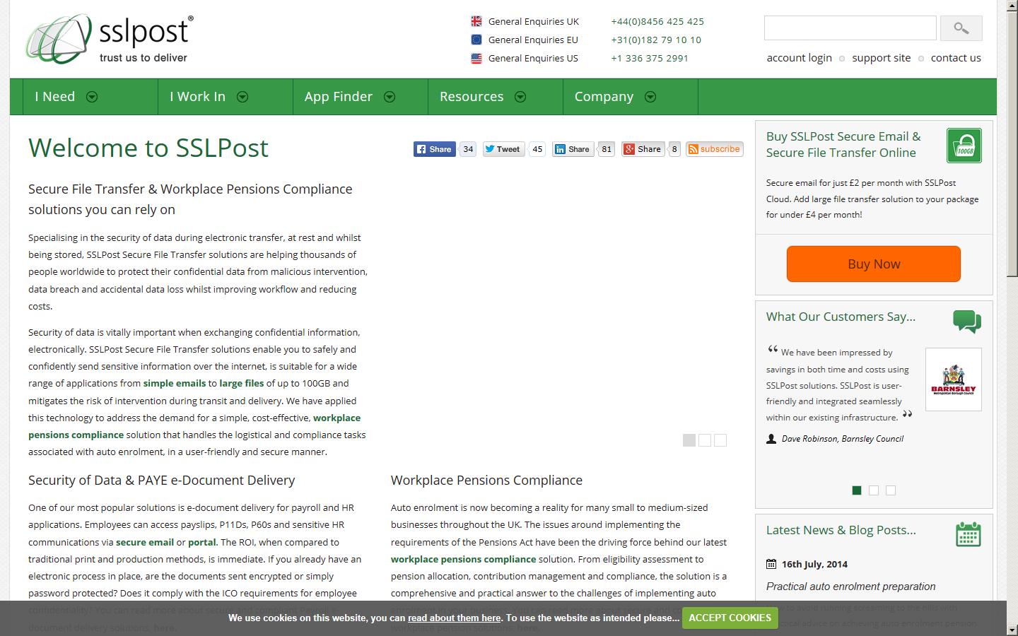 SSL Post Website