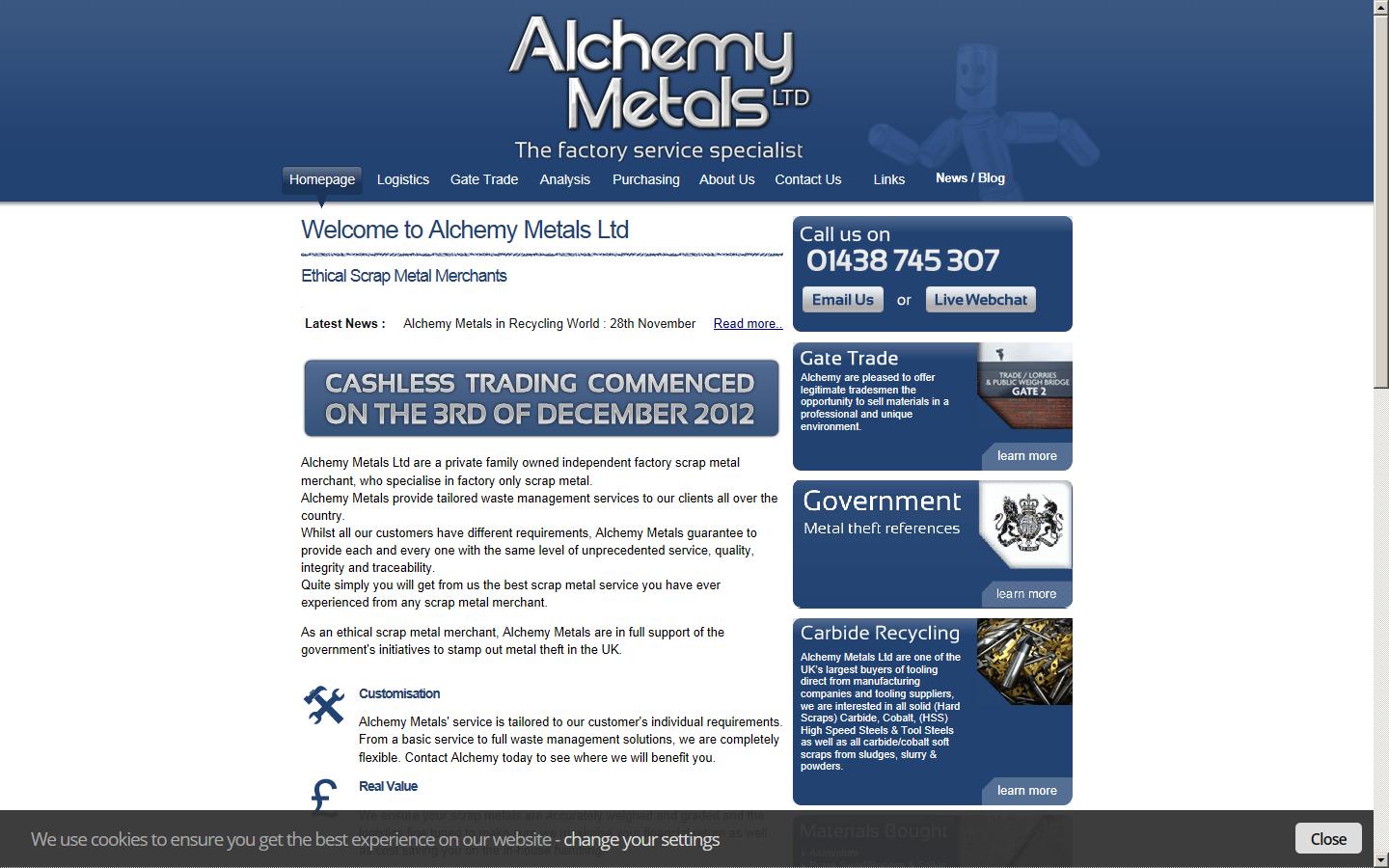 Alchemy Metals Ltd Website