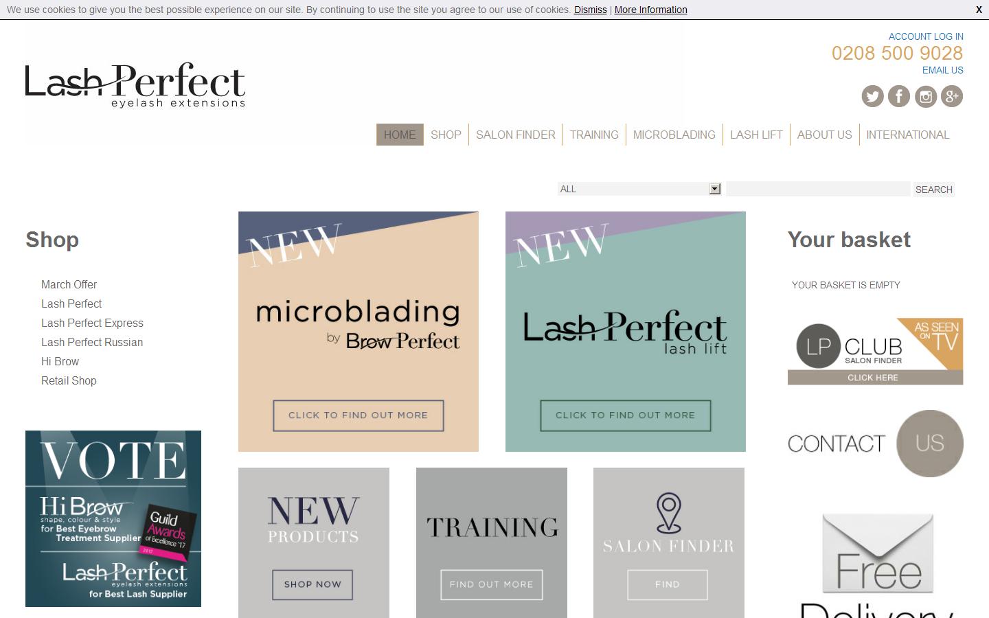 Lash Perfect Website