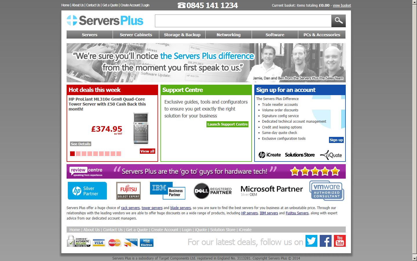 Servers Plus Website