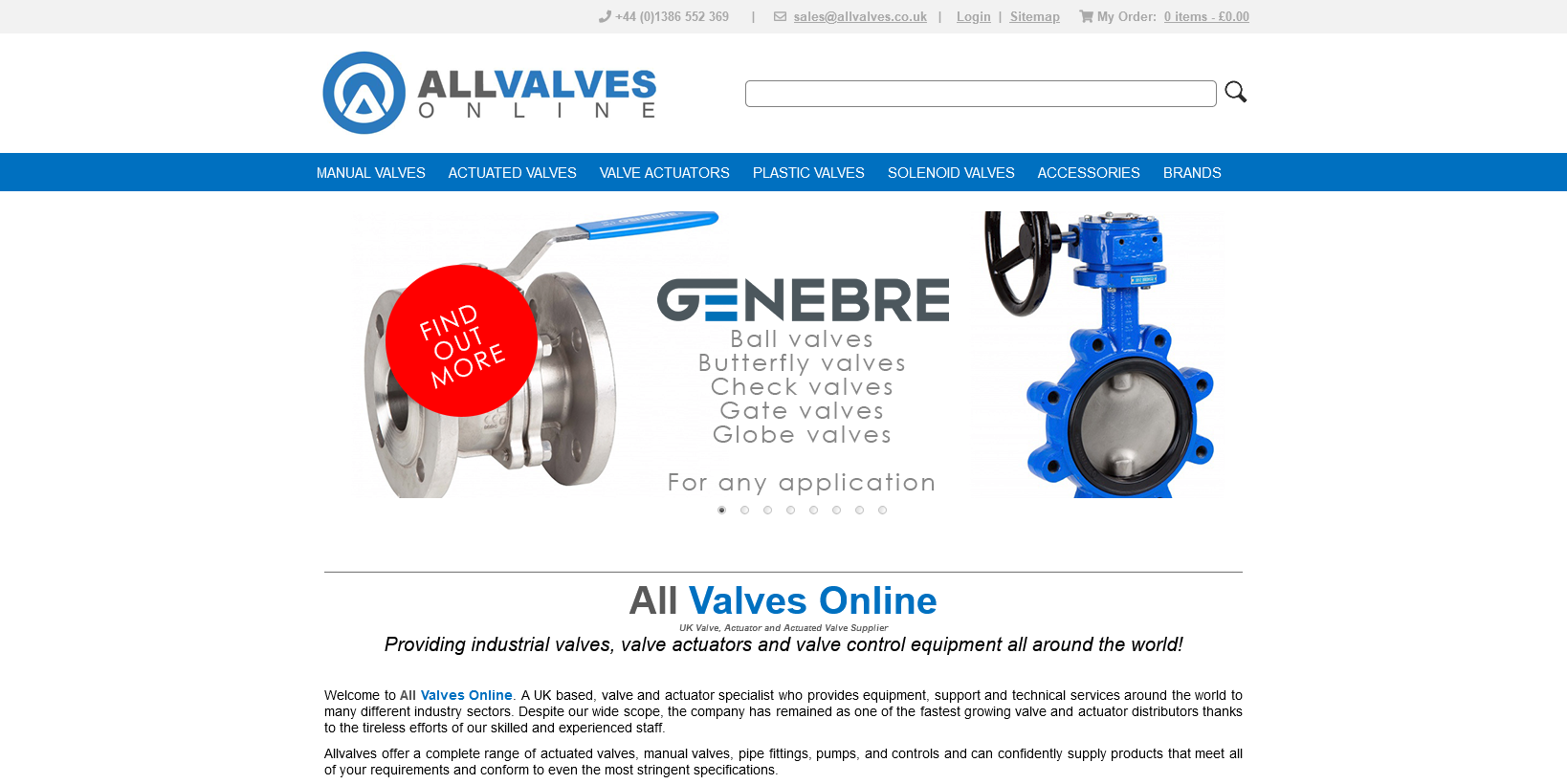 AllValves Online Ltd Website