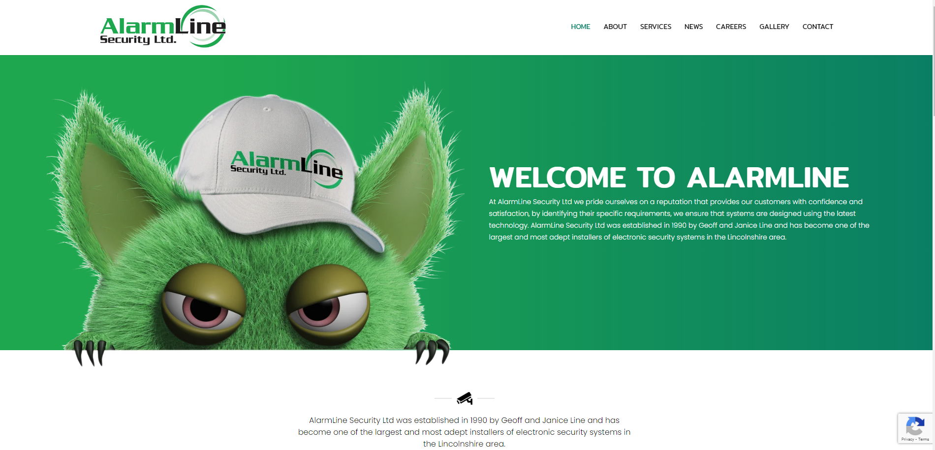 AlarmLine Security Ltd Website