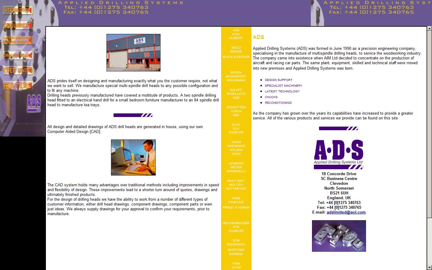 Applied Drilling Systems Ltd. - Clevedon Website