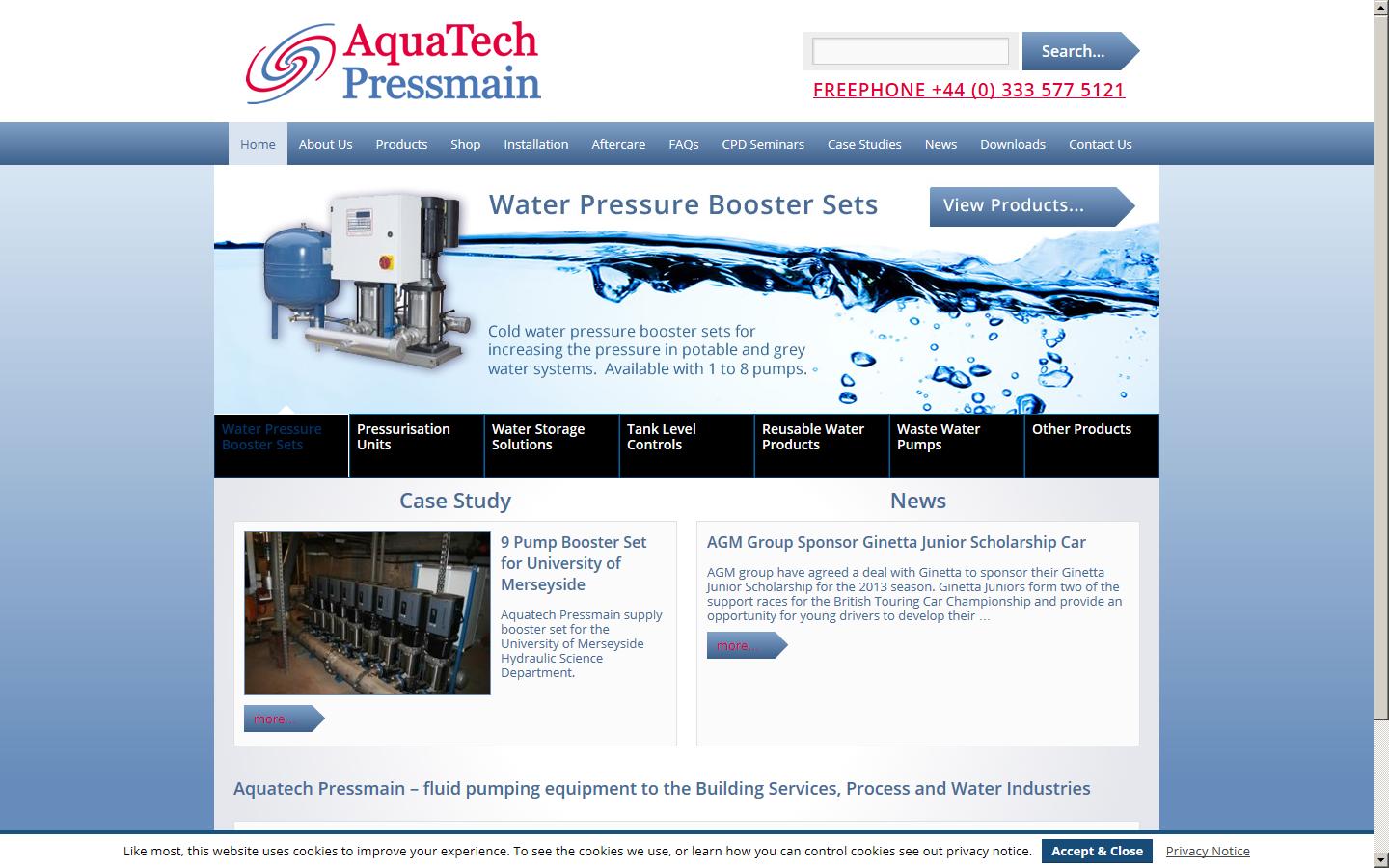 Aquatech Pressmain Ltd Website