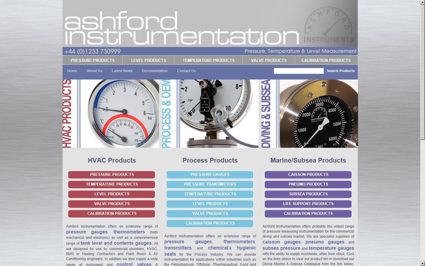 Ashford Instrumentation Ltd Website