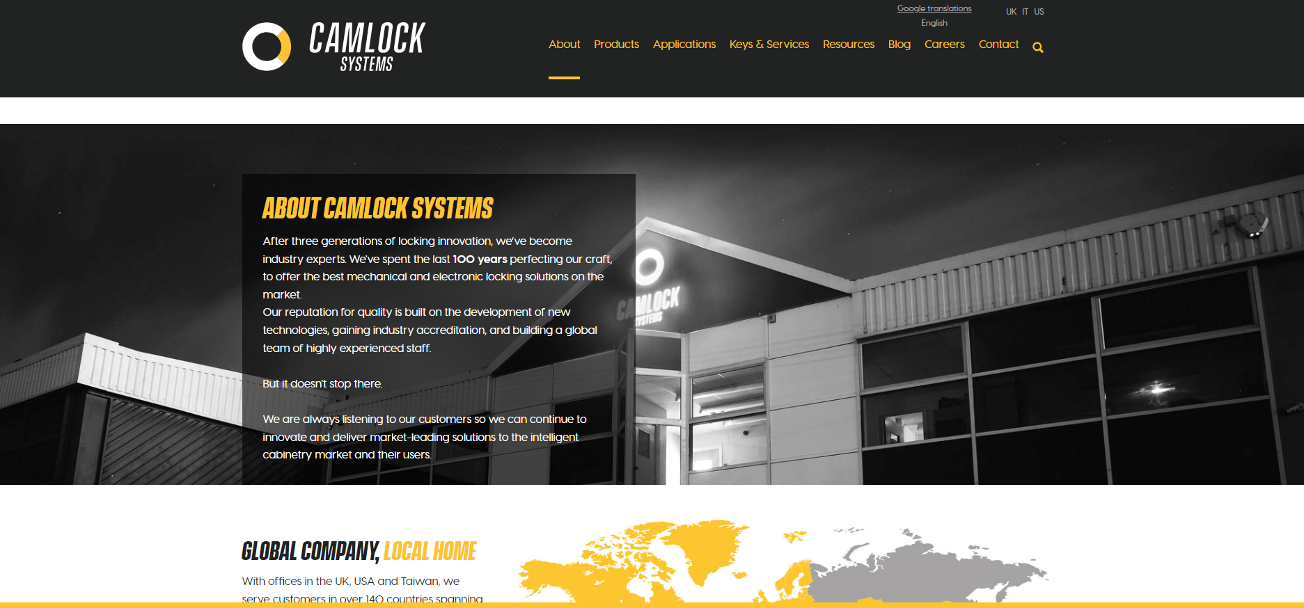 Camlock Systems Ltd Website