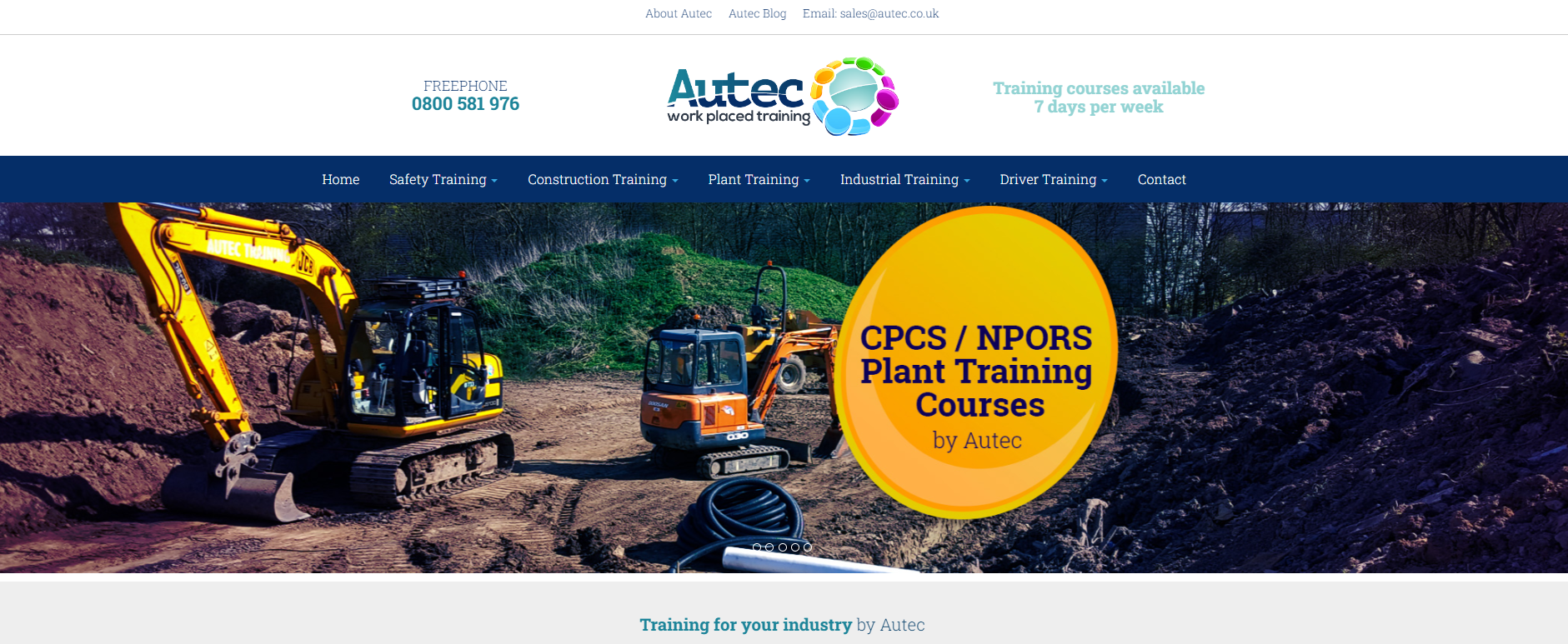 Autec Training Ltd Website