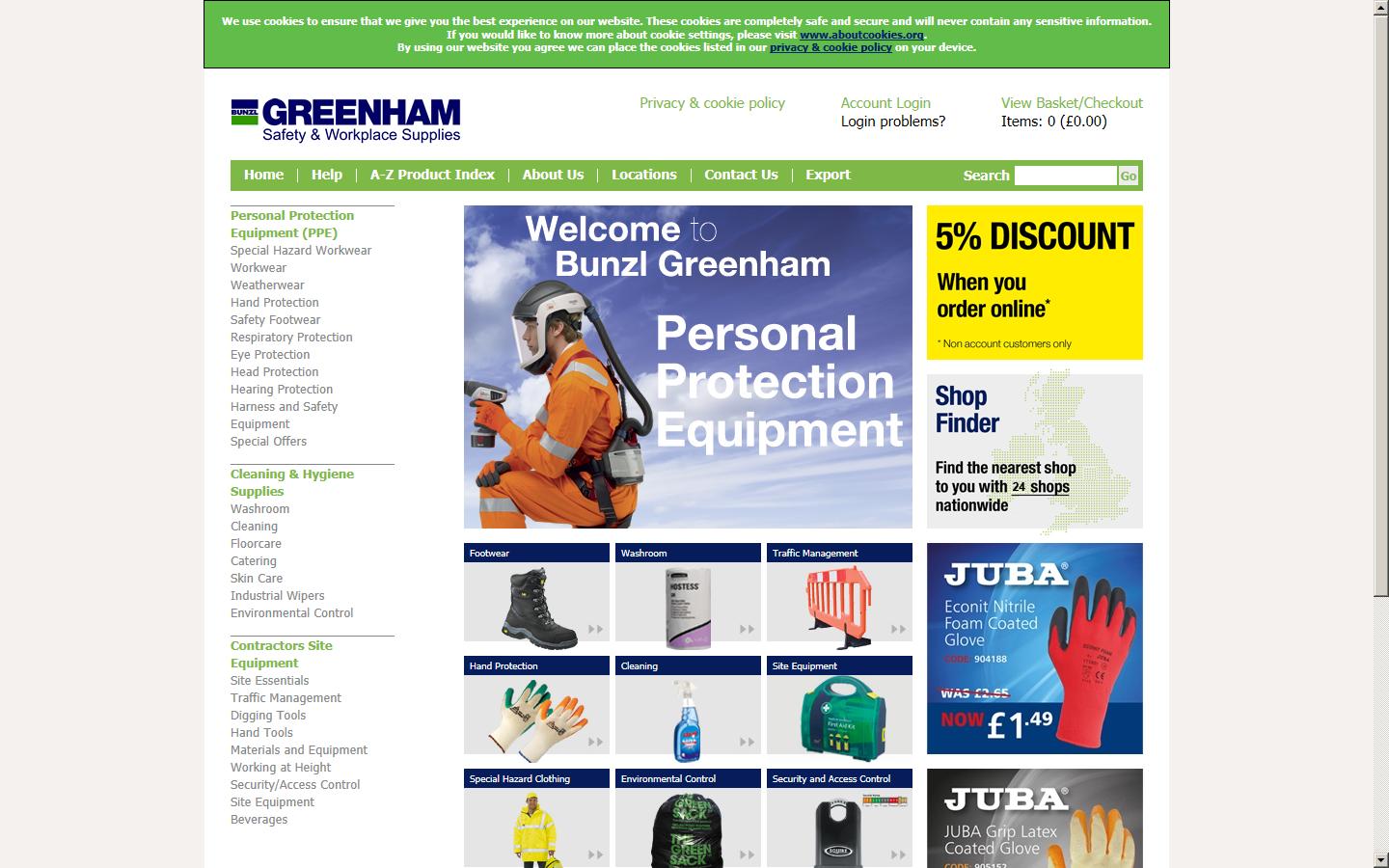 Bunzl Greenham Website