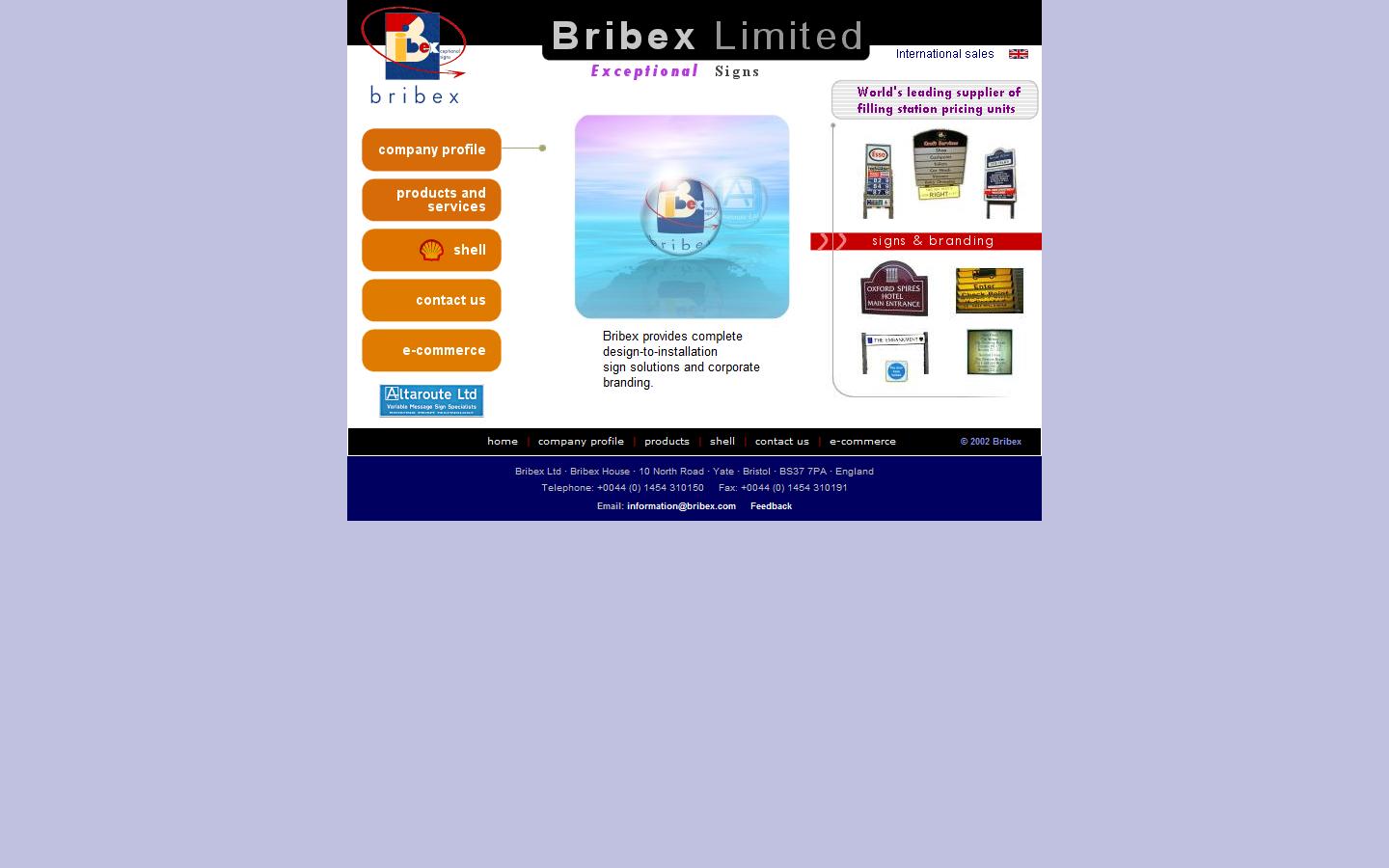 Bribex Ltd  Website