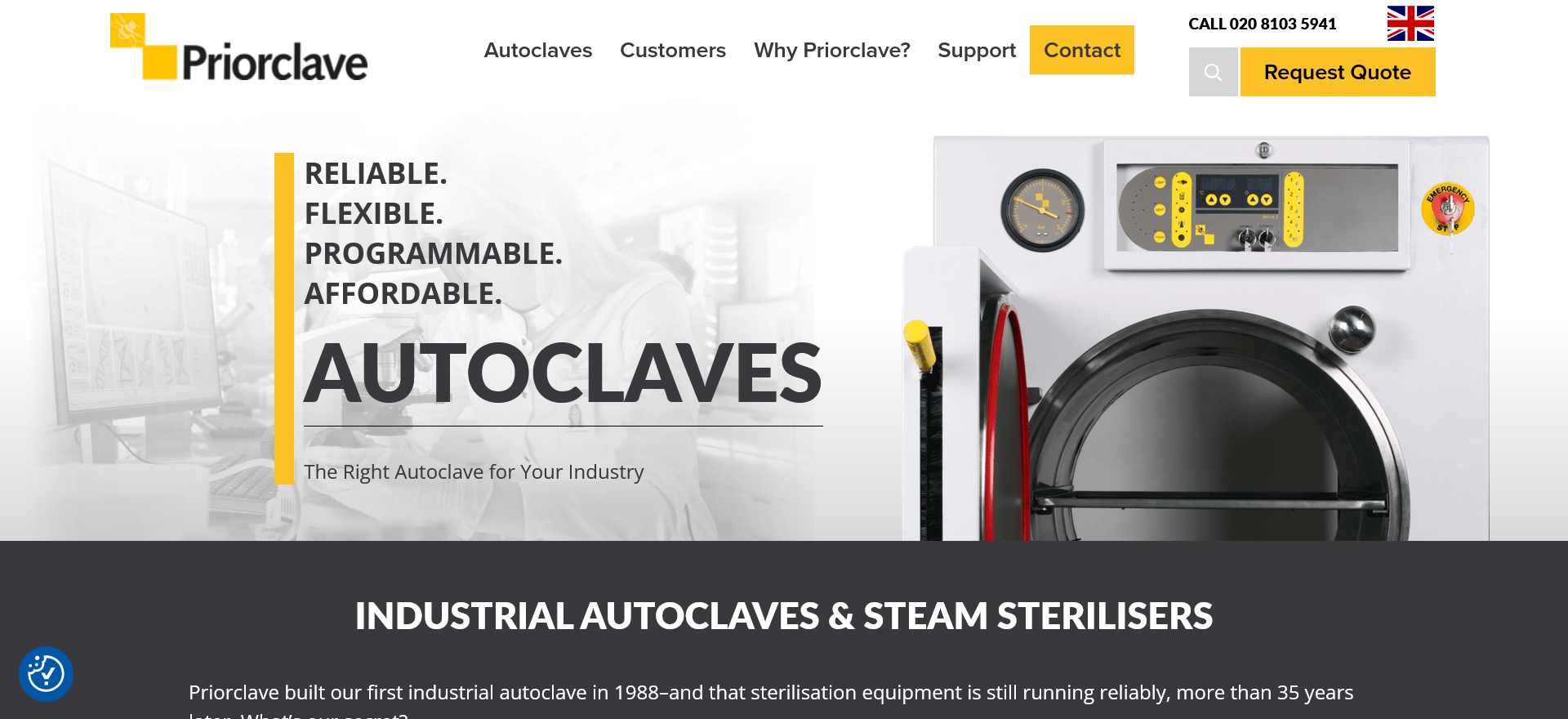 Priorclave Ltd Website