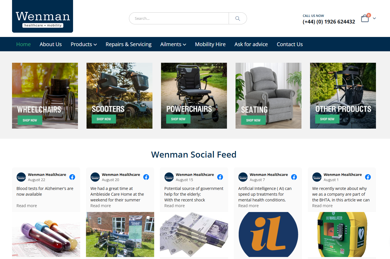 Wenman Healthcare Ltd  Website