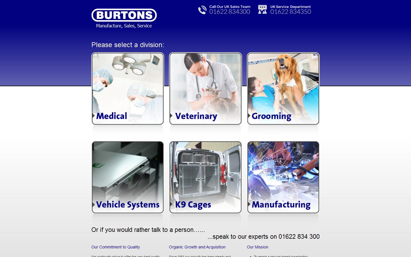 Burtons Medical Equipment Ltd Website