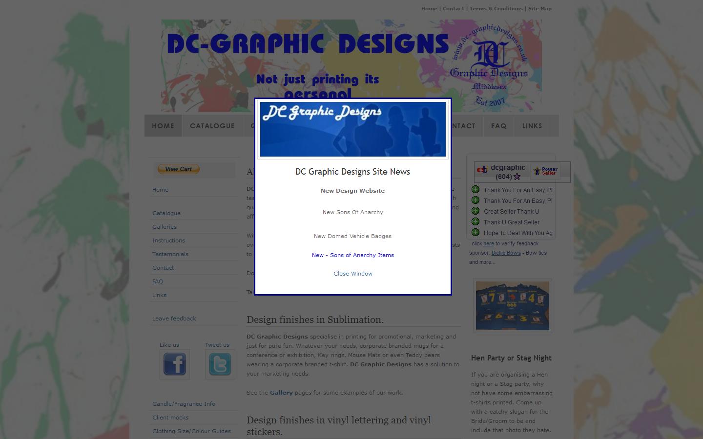 DC Graphic Designs Website