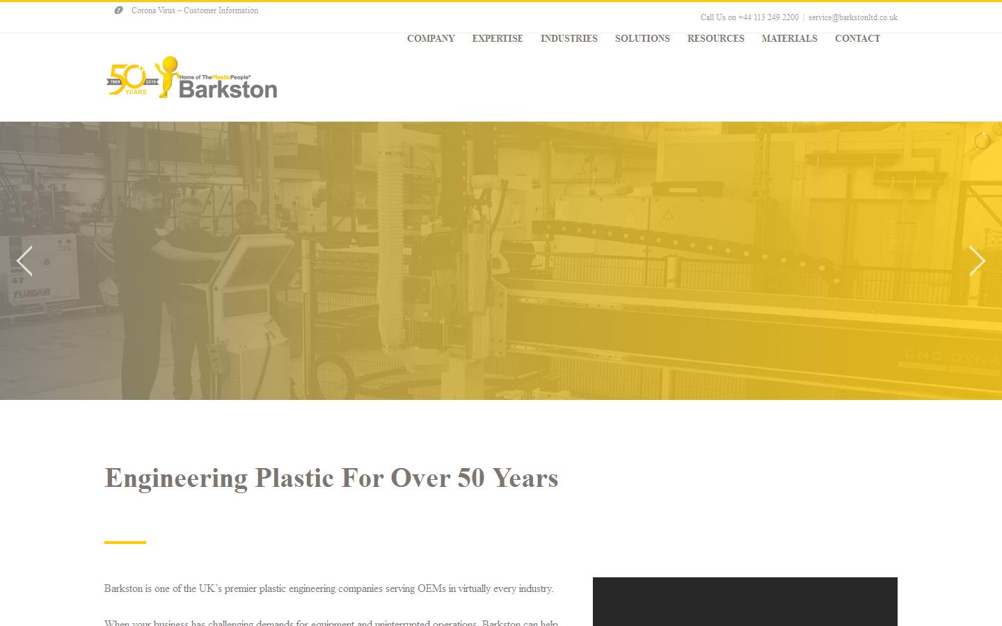 Barkston Plastics Ltd Website