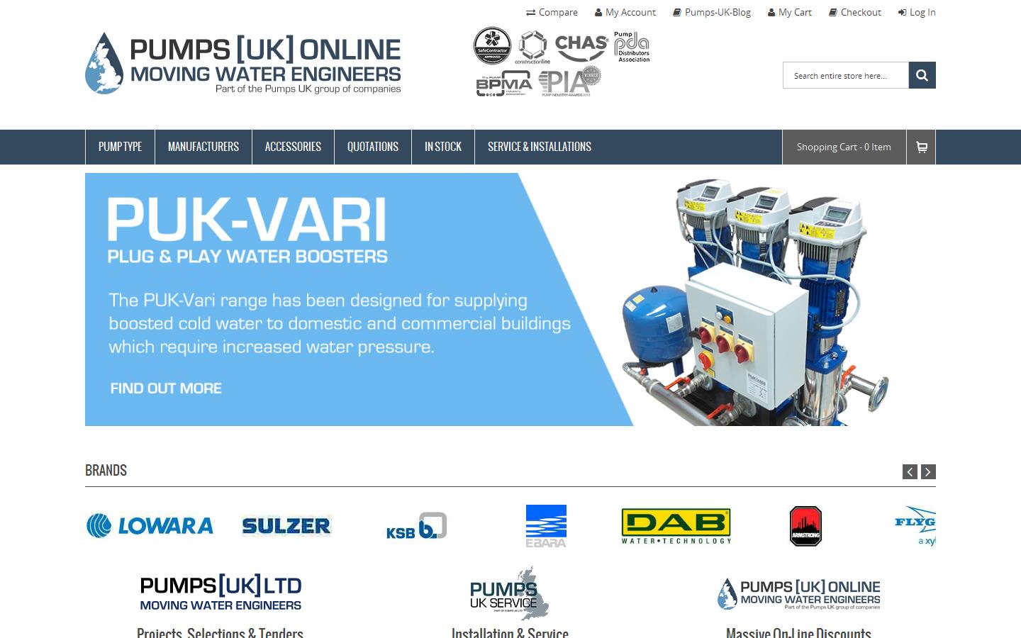 Pumps UK Ltd Website