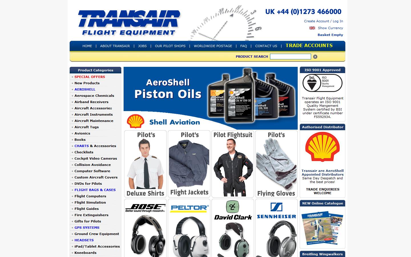 Transair Flight Equipment Website