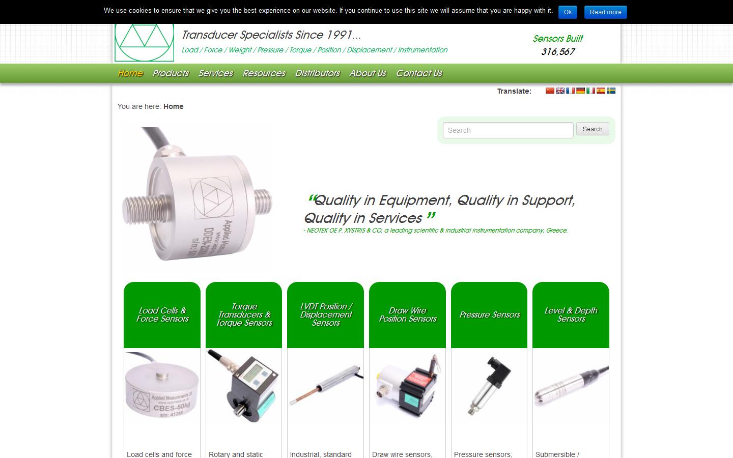 Applied Measurements Ltd Website