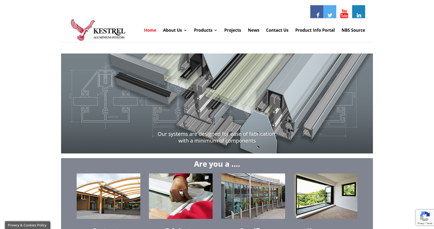 Kestrel Aluminium Systems Website