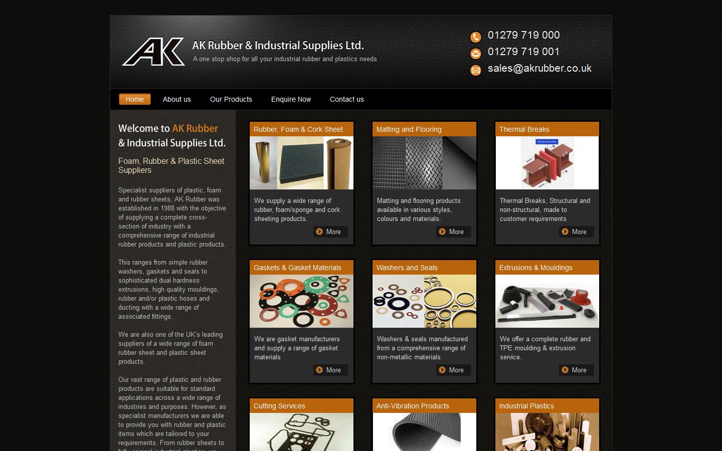 AK Rubber & Industrial Supplies Ltd Website