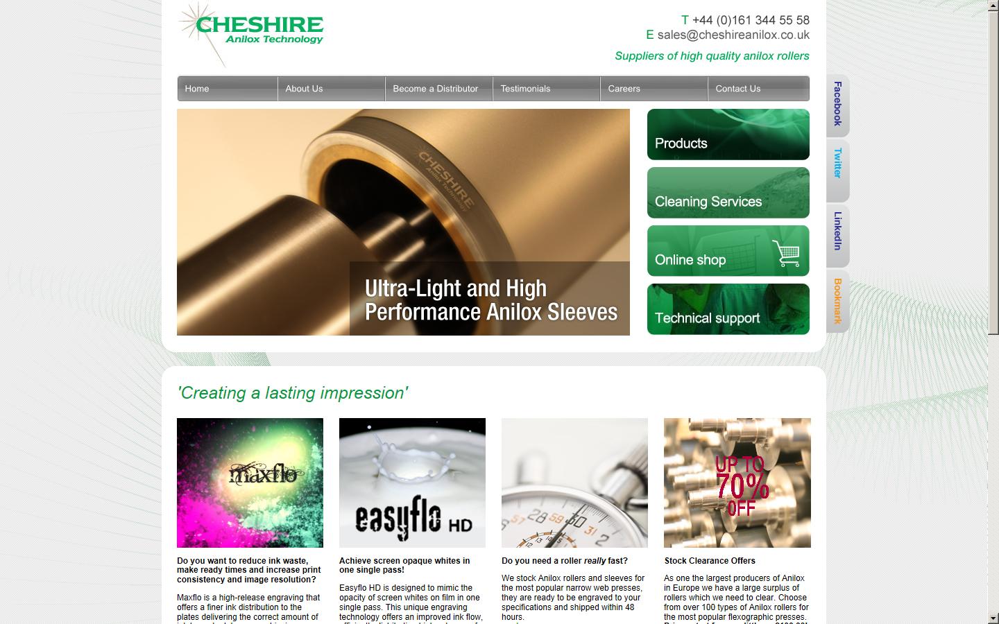 Cheshire Anilox Technology Ltd Website