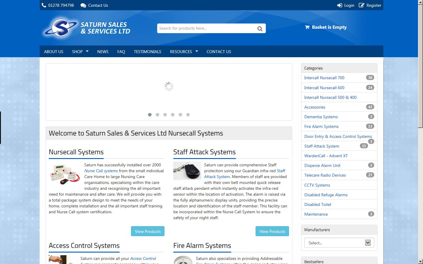 Saturn Sales and Services Ltd Website