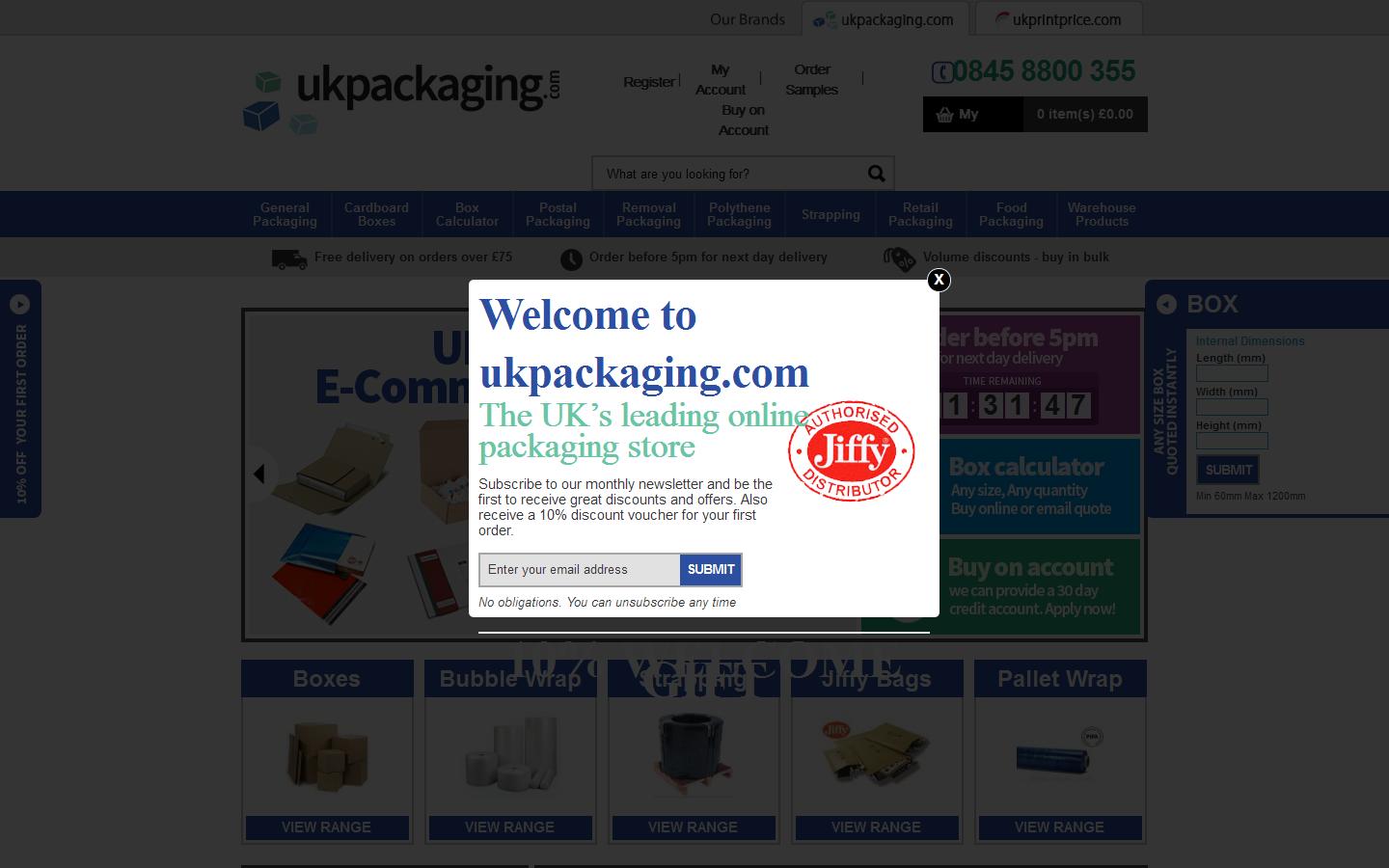 ukpackaging.com Website