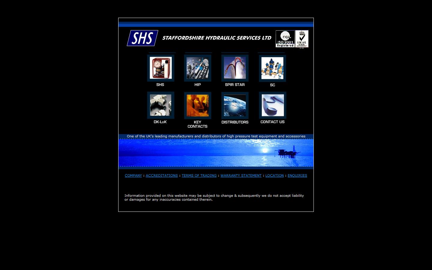 Staffordshire Hydraulic Services Ltd Website