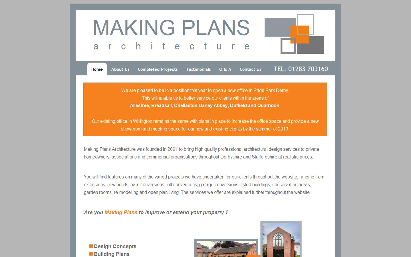 Making Plans UK Ltd Website