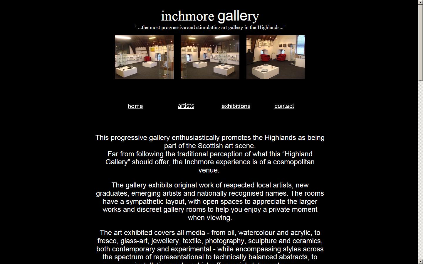 Inchmore Gallery Website