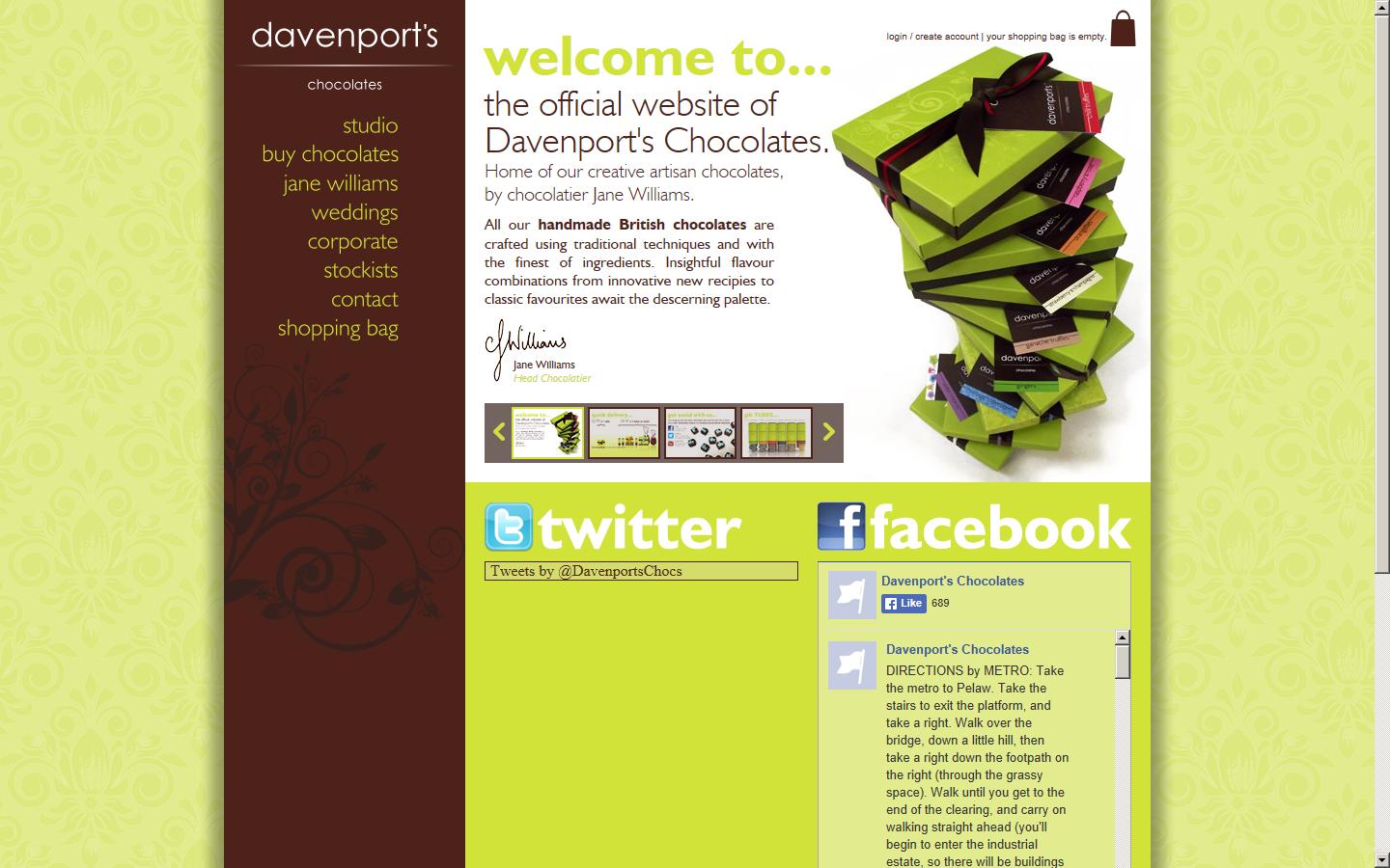 Davenport''s Chocolates Website