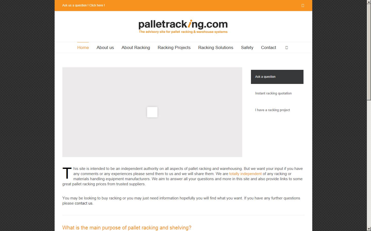 Pallet Racking.com Website