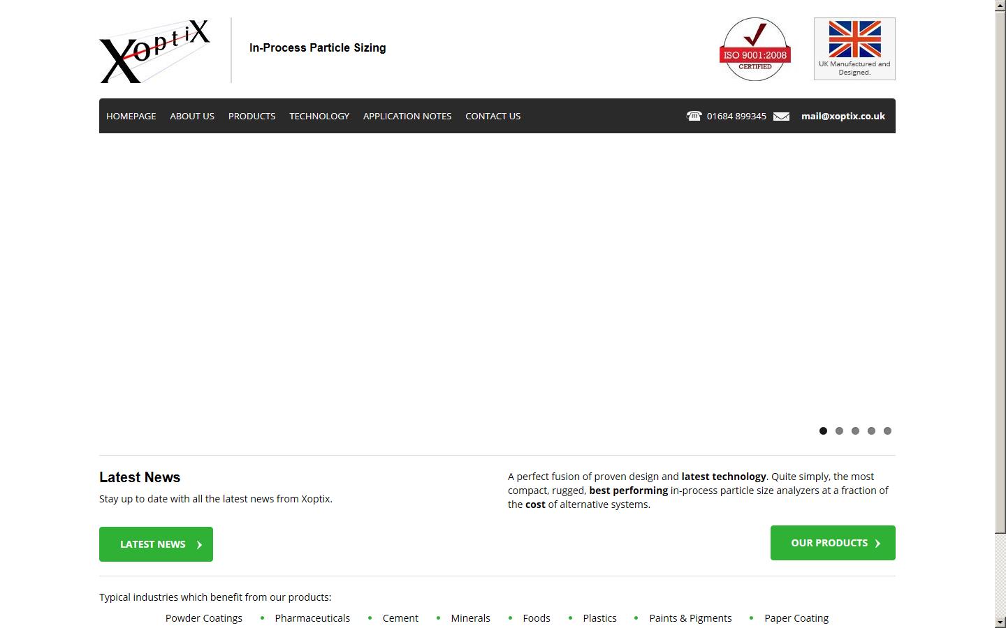 Xoptix Ltd Website