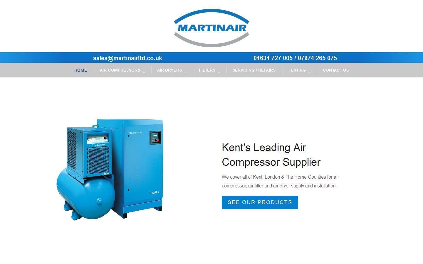 Martinair Compressors Ltd Website