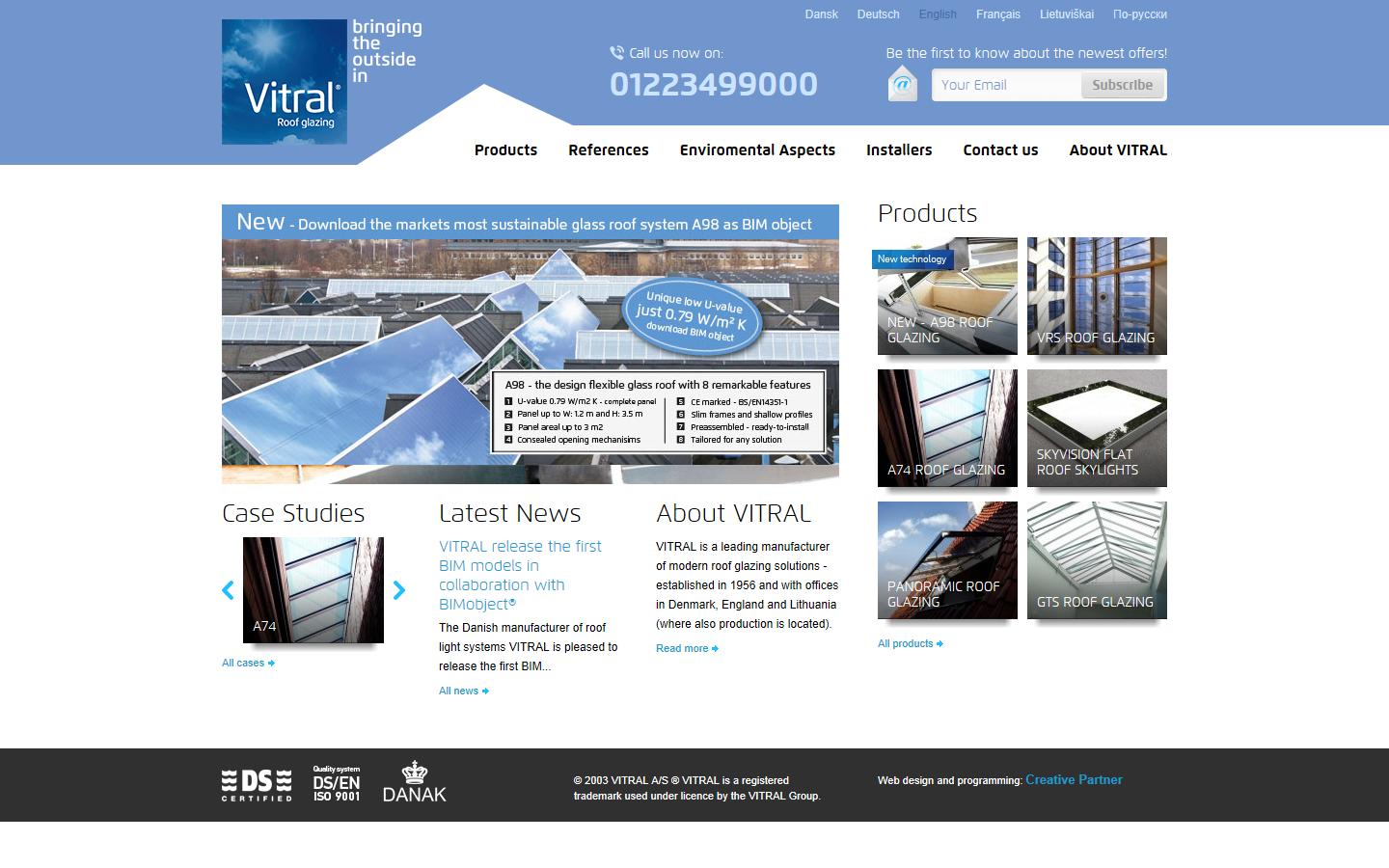 VITRAL UK Ltd Website