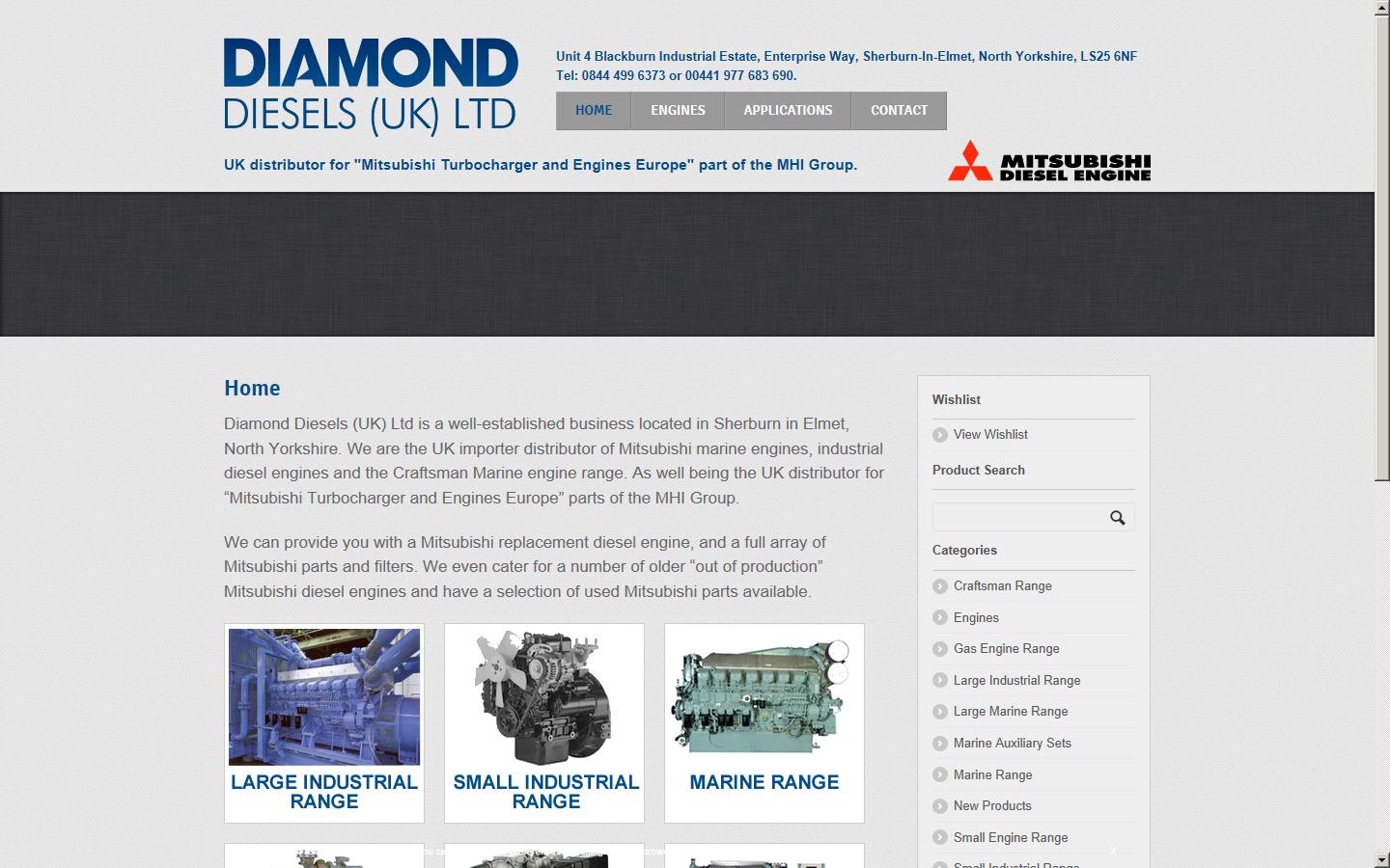 Diamond Diesels (UK) Limited Website