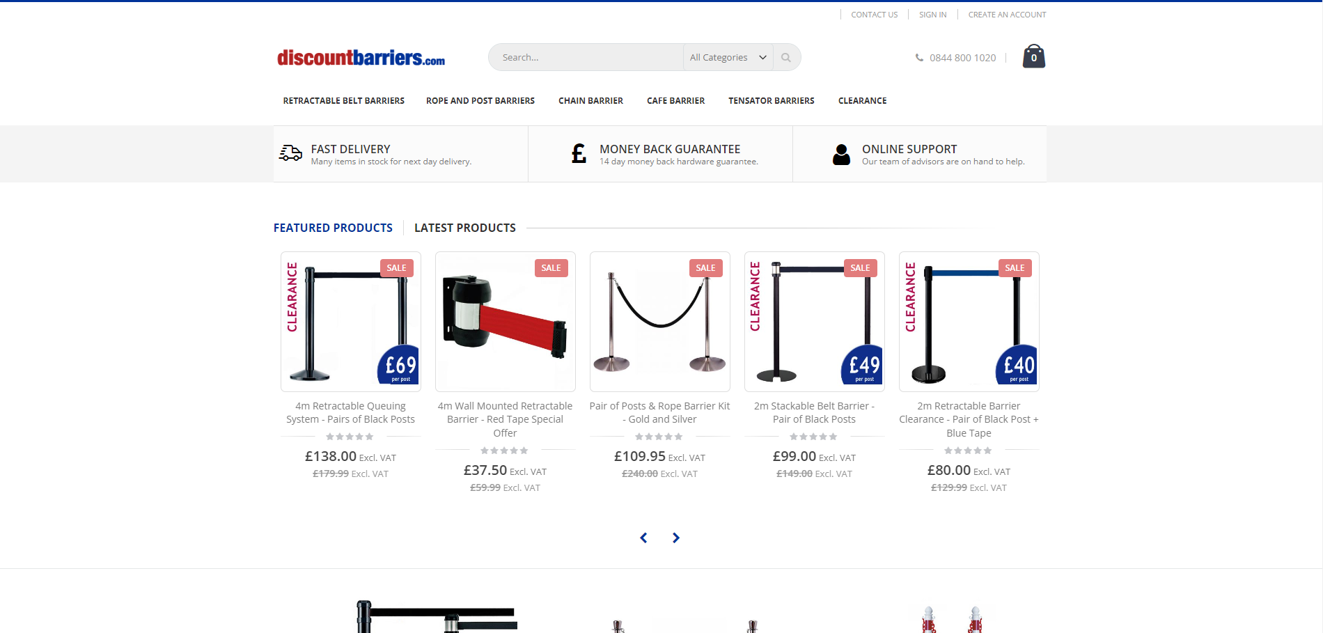 Discount Barriers Website