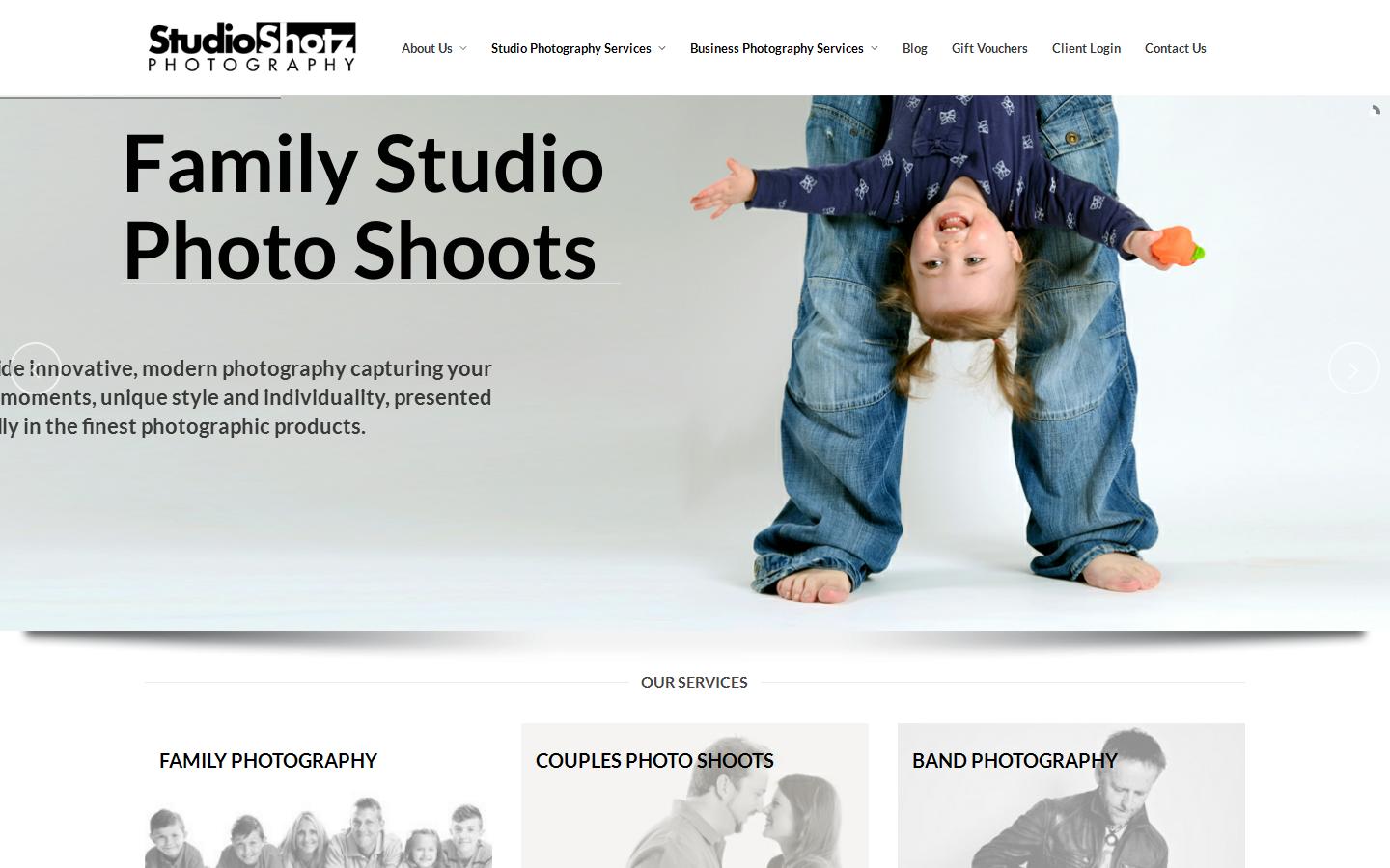 Studio Shotz Photography Website